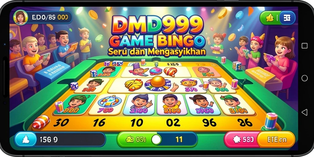 Gameplay DMD999 yang penuh warna dan seru dalam permainan Bingo.