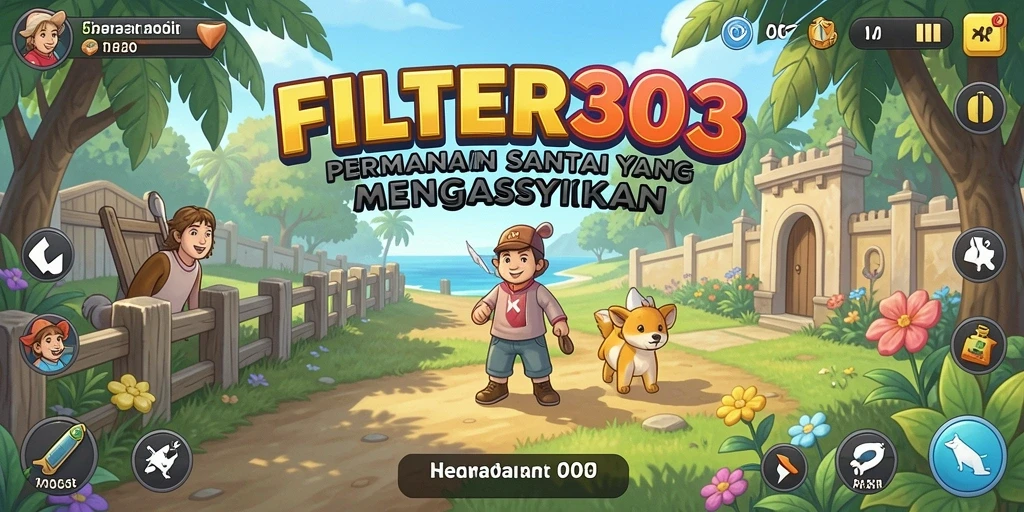 Tampilan menarik dari gameplay FILTER303 yang penuh warna.