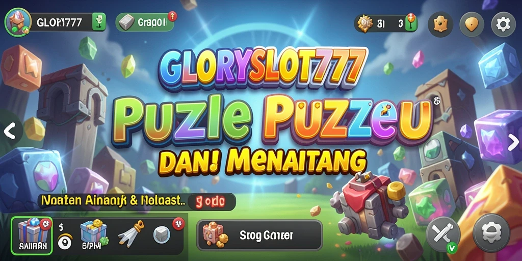 Tampilan gameplay <strong>GLORYSLOT777</strong> dengan teka-teki yang menantang dan mendebarkan.