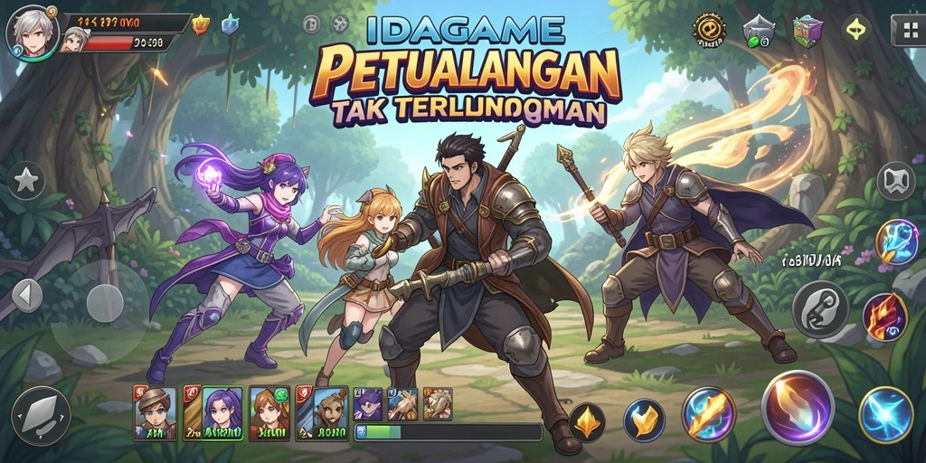 Tampilan gameplay IDAGAME yang menarik dan penuh warna.