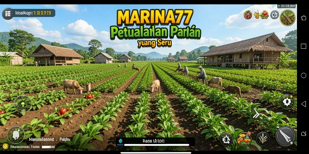 Tampilan menarik dari gameplay pertanian di MARINA77.