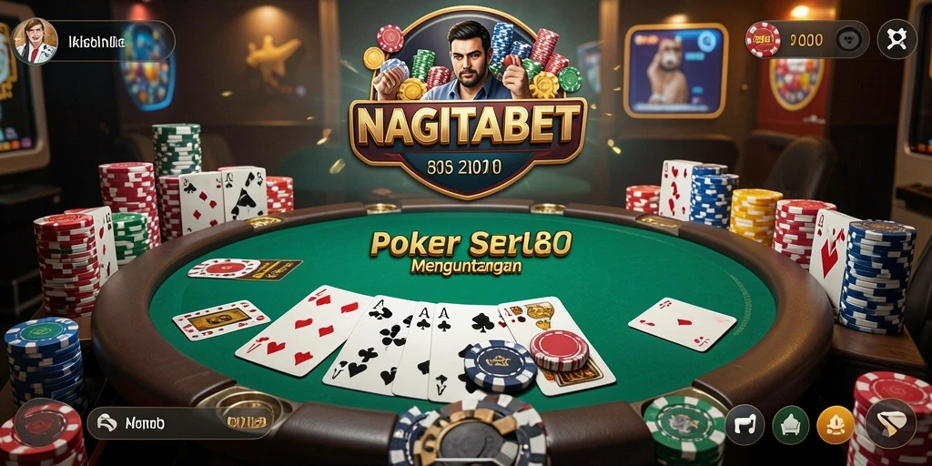 Tampilan permainan poker yang seru dan interaktif di NAGITABET.