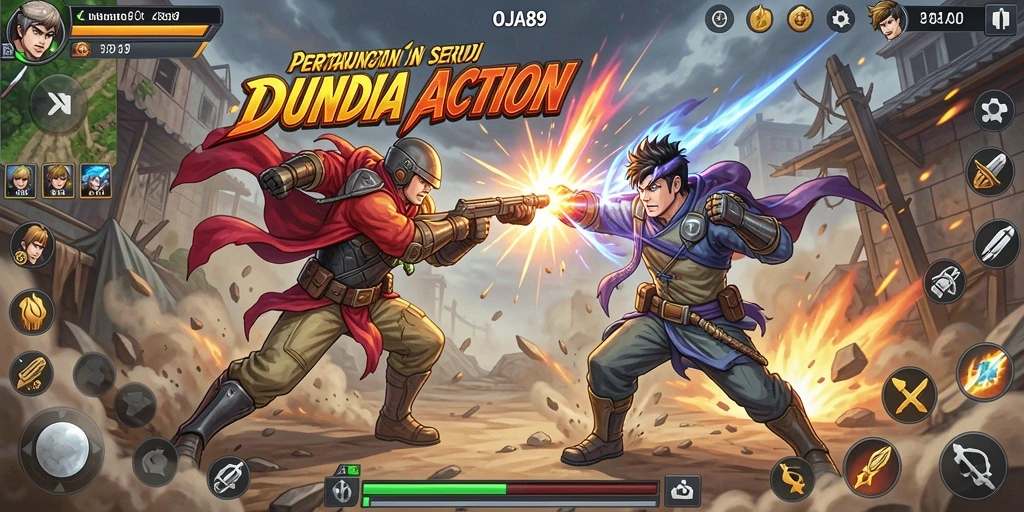 Tangkapan layar aksi sengit dari gameplay OJA89.