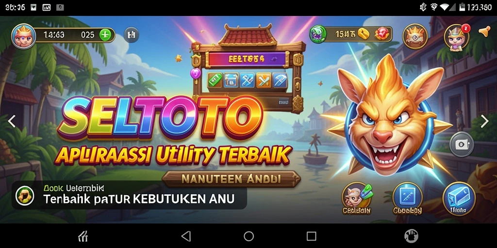 Tampilan antarmuka pengguna aplikasi SELTOTO yang intuitif dan menarik.